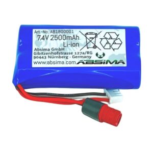 Absima 2500mAh 7.4V Li-ion Battery T-Plug connector