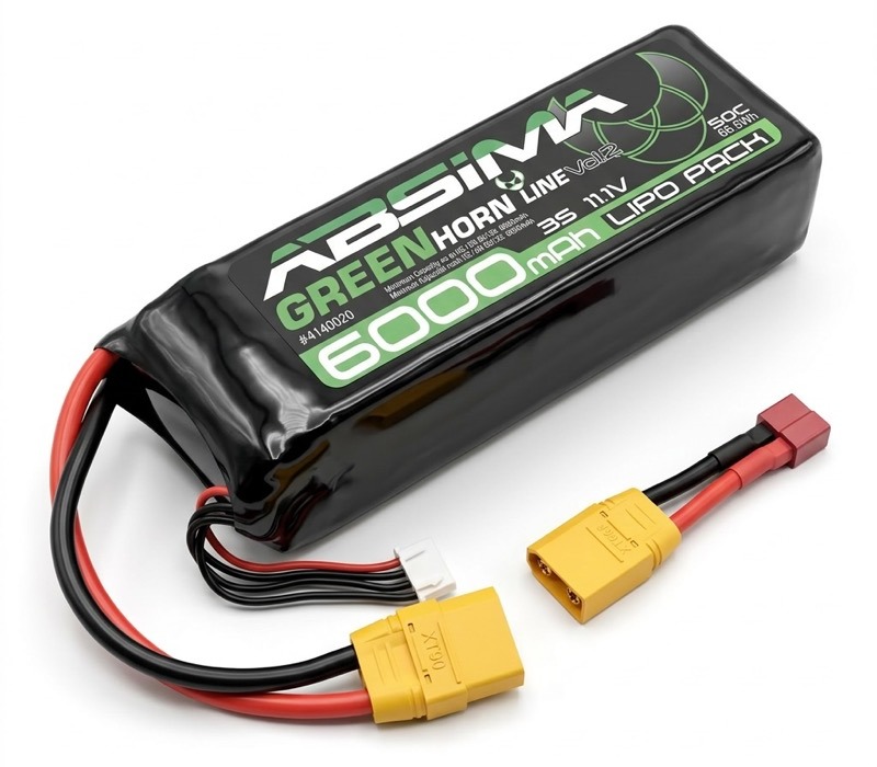 LiPo 3S Aku Absima 6000mAh 50C 11.1V 3S LiPo Aku Softcase XT90|T-Plug 1 Absima 6000mAh 50C 11.1V 3S LiPo Battery Softcase XT90|T-Plug