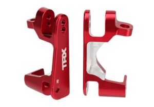 Caster Blocks (c-hubs) L/R Alu Red - Traxxas 6832R