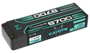 Cayote 8700mAh 145C 7.6V 2S Lipo Racing Battery