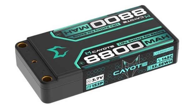 Cayote 8800mAh 145C 3.7V 1S Lipo Racing Aku Shorty 1 Cayote 8800mAh 145C 3.7V 1S Lipo Racing Battery Shorty