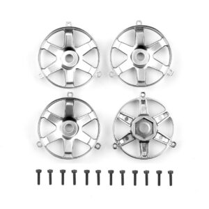 DC10 FT Adjustable Wheel Face Plates, silver - Team Associated 72247