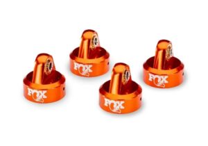 Fox Orange Aluminum GTR Shock Caps (4) - Traxxas 8465