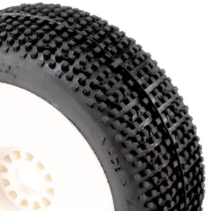 Hot Race - Miami - White - 1:8 Buggy Pre-Glued Wheels - White rims