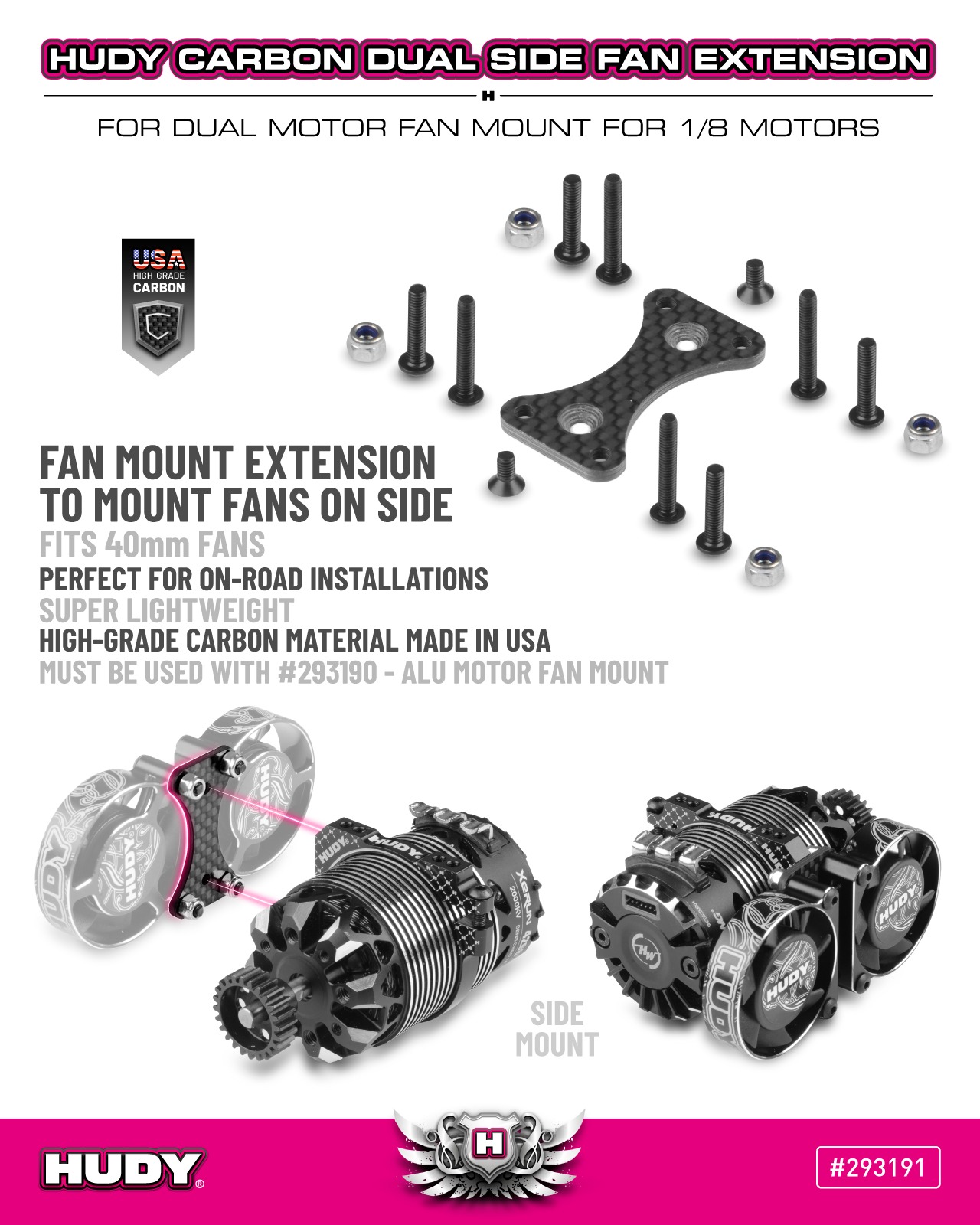 HUDY Alu Dual Motor Fan Mount Dia 42mm (2×30mm / 2×40mm) 2 HUDY Alu Dual Motor Fan Mount Dia 42mm (2×30mm / 2×40mm)
