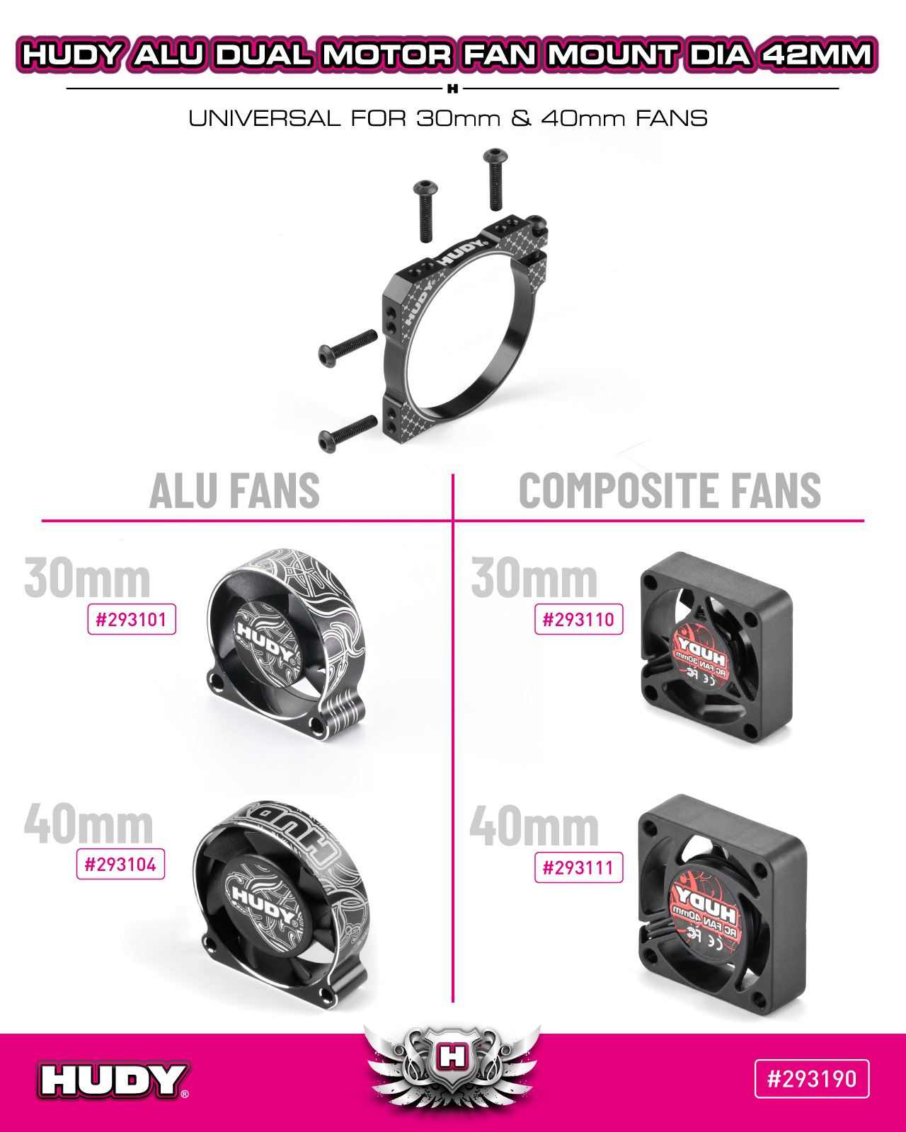 HUDY Carbon Dual Side Fan Extension for Alu Dual Motor Fan Mount 3 HUDY Carbon Dual Side Fan Extension for Alu Dual Motor Fan Mount