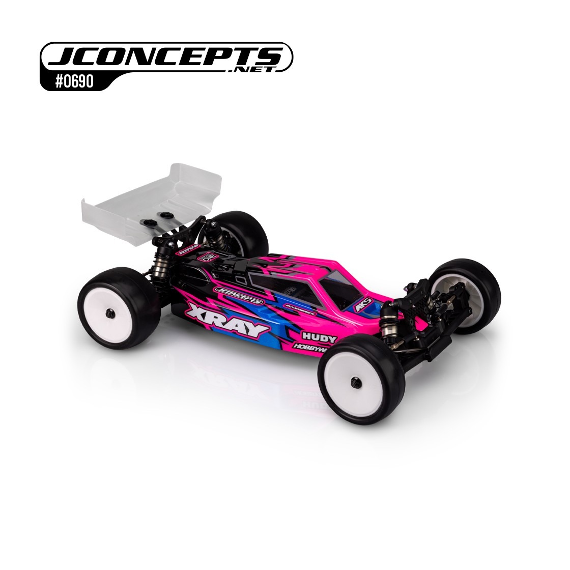 JConcepts F2 RC Bagi Kere XRAY XB2 2025/2026 mudelile – Standard Weight Clear Body