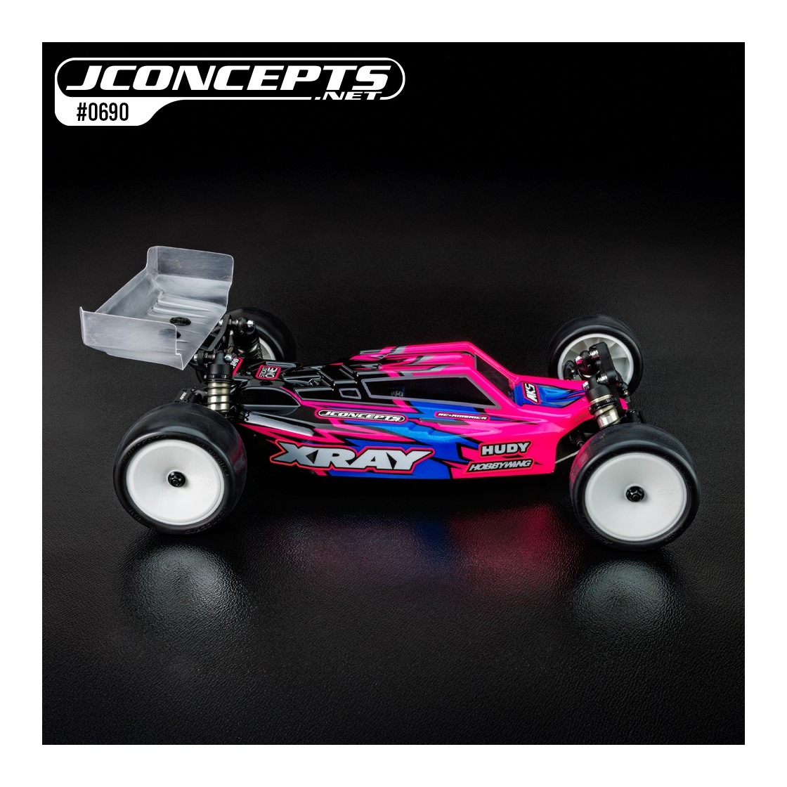 JConcepts F2 RC Bagi Kere XRAY XB2 2025/2026 mudelile – Standard Weight Clear Body