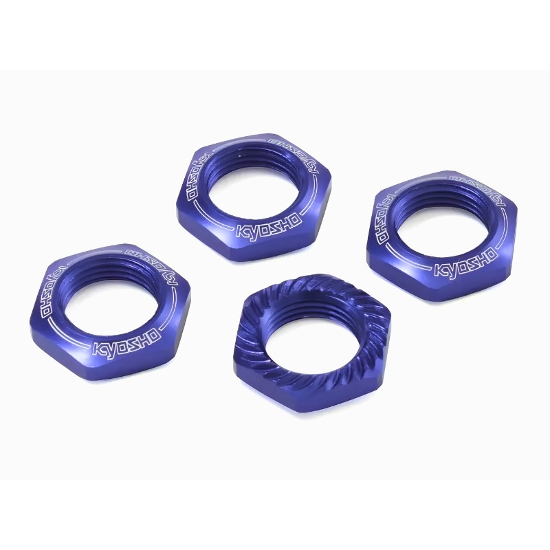 Serrated Wheel Nuts Kyosho Inferno 1:8 (4) Blue