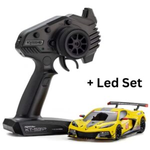 Kyosho Mini-Z RWD MR-04 Chevrolet Corvette C8.R Readyset + LED Set - Yellow - 32356Y-BF