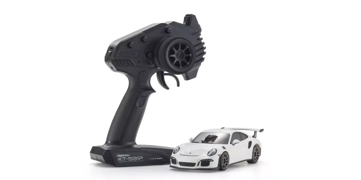 Kyosho Mini-Z RWD MR-04 Porsche 911 GT3 RS Readyset - White - 32358W 2 Kyosho Mini-Z RWD MR-04 Porsche 911 GT3 RS Readyset - White - 32358W
