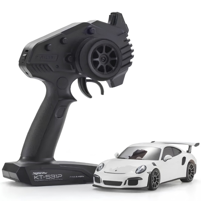 Kyosho Mini-Z RWD MR-04 Porsche 911 GT3 RS Readyset - White - 32358W 1 Kyosho Mini-Z RWD MR-04 Porsche 911 GT3 RS Readyset - White - 32358W