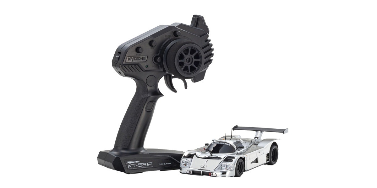 Kyosho Mini-Z RWD MR-04 Sauber Mercedes C9 Chrome Silver + Gyro Readyset - 32362CRG 2 Kyosho Mini-Z RWD MR-04 Sauber Mercedes C9 Chrome Silver + Gyro Readyset - 32362CRG