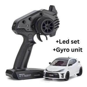 Kyosho Mini-Z RWD MR-04 Toyota GR Yaris Readyset + LED & Gyro - Platinum White Pearl Mica - 32360PW