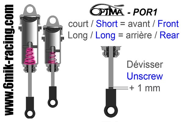 Optima Sisemised vedrud 1/8 Bagi Amortidele (4) (POR1) 2 Optima Internal Spring 1/8 Buggy Shocks (4) (POR1)