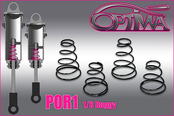 Optima Sisemised vedrud 1/8 Bagi Amortidele (4) (POR1) 3 Optima Internal Spring 1/8 Buggy Shocks (4) (POR1)