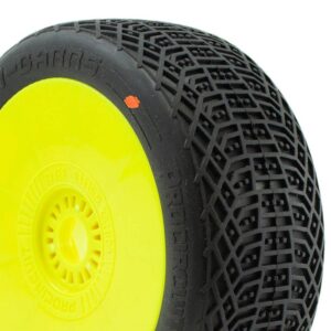 Procircuit - I-Barrs v3 C3 Medium (2) - 1:8 Buggy Tires Pre-Mounted Yellow rims