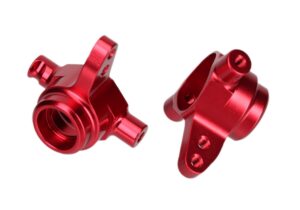 Red Aluminum Steering Blocks (L&R) - Traxxas 6837R