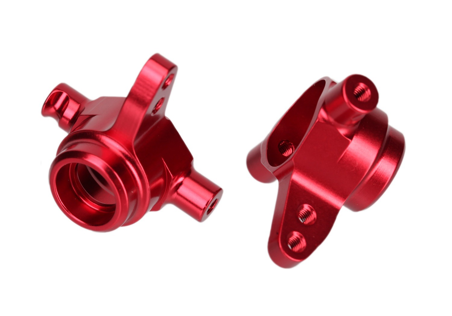 Rote Aluminium-Lenkblöcke (L&R) - Traxxas 6837R 1 Red Aluminum Steering Blocks (L&R) - Traxxas 6837R