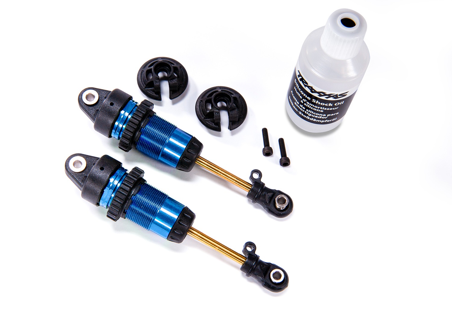 Shock Set Long GTR 1:10 (2) - Blue Aluminium - Traxxas 7461 1 Shock Set Long GTR 1:10 (2) - Blue Aluminium - Traxxas 7461