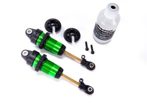 Shock Set Long GTR 1:10 (2) - Green Aluminium - Traxxas 7461G