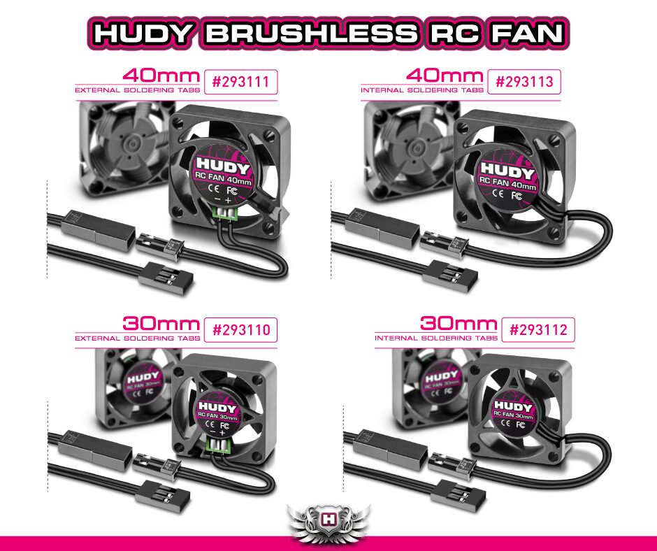 HUDY Brushless RC Fan 30mm with External Soldering Tabs