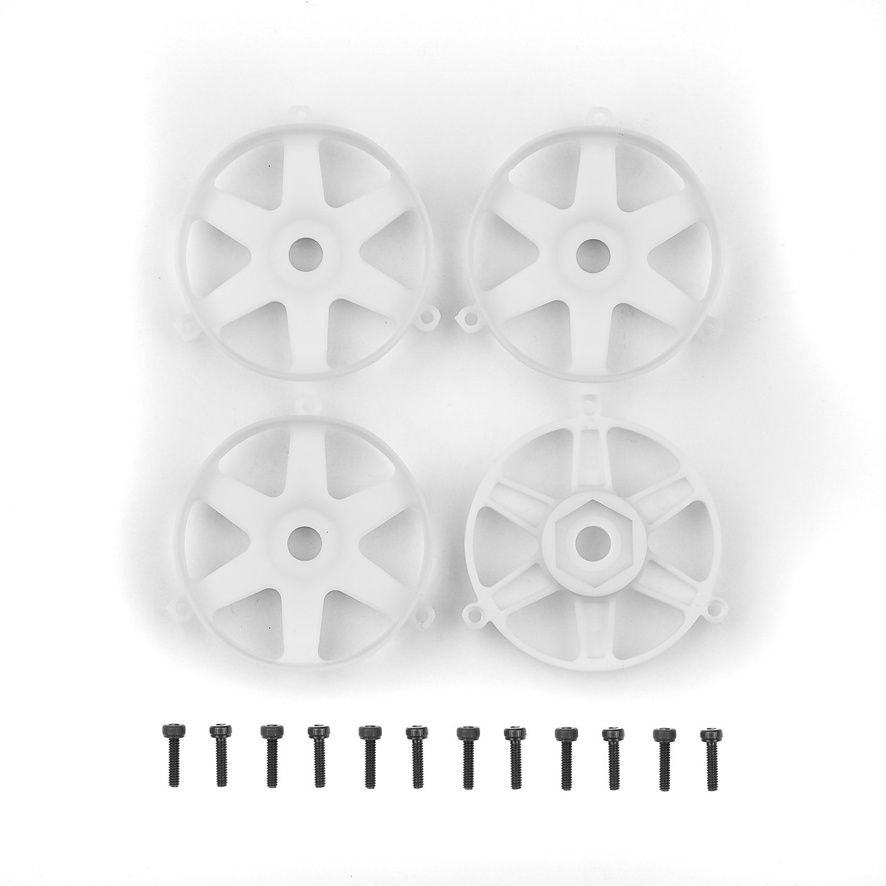 DC10 FT Adjustable Wheel Face Plates, white - Team Associated 72248