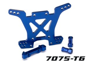 Blue Aluminum Rear Shock Tower & Hardware - Traxxas 6838X
