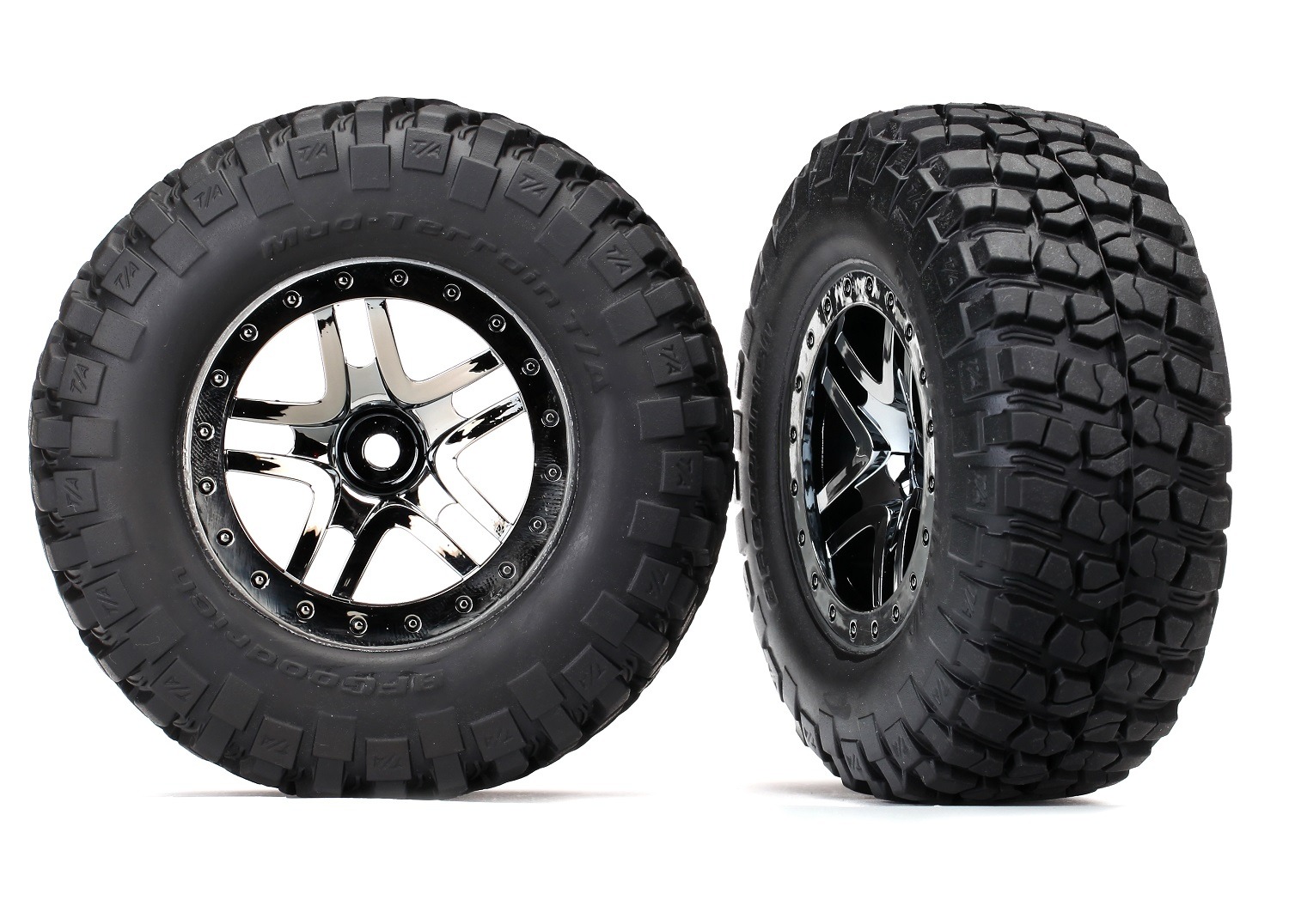 Traxxas Wheels BFGoodrich Mud-Terrain Black Chrome Beadlock (2) S1 Compound