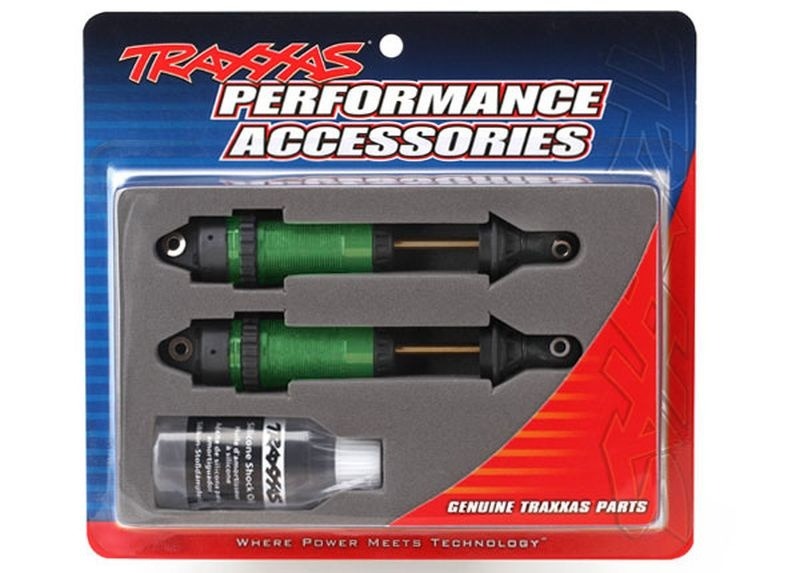 1/10 Green Aluminum XX-Long GTR Shocks (2) - Traxxas 7462G