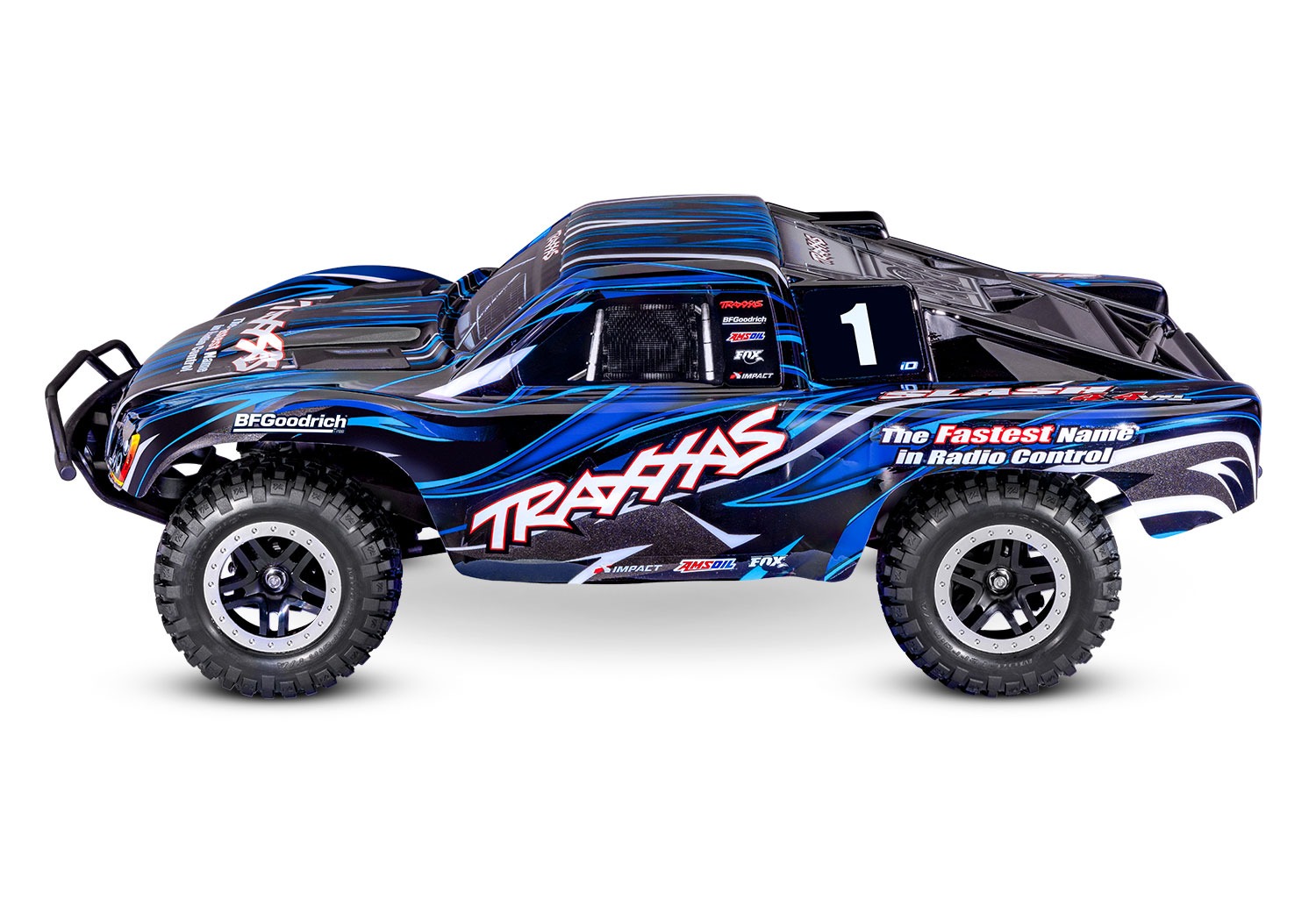Blue remote control short course truck