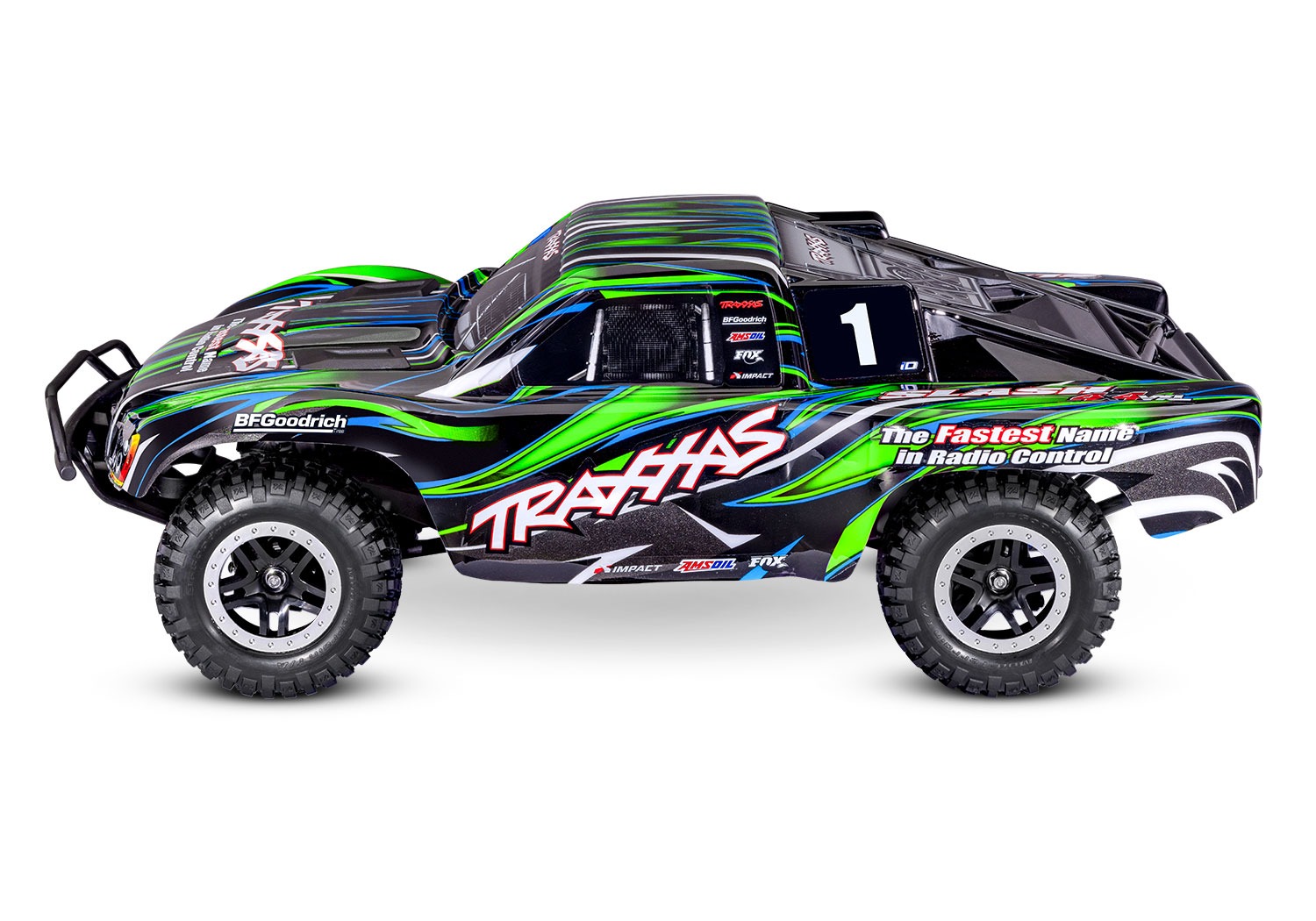 Green and black remote control truck