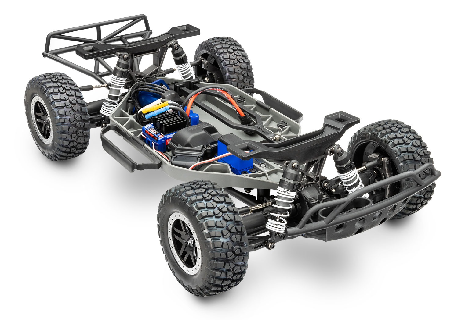 Remote control car chassis with wheels