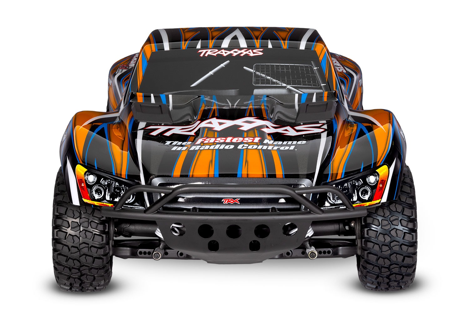 Orange remote control short course truck