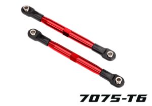 TUBES 87 mm Red Aluminum Toe Links (2) - Traxxas 6742R