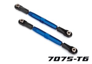 Turnbuckles 73mm (2) TUBES Blue Aluminum Rear Camber Links - Traxxas TRX3644X