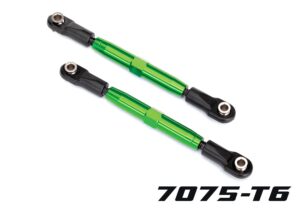 Turnbuckles 73mm (2) TUBES Green Aluminum Rear Camber Links - Traxxas TRX3644G