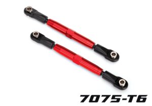 Turnbuckles 73mm (2) TUBES Red Aluminum Rear Camber Links - Traxxas TRX3644R