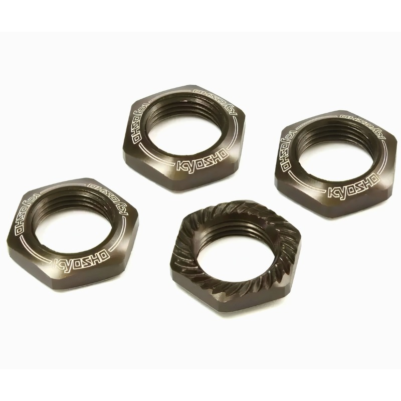 Wheel Nuts Serrated Gun Metal (4) - 1:8 Buggy - Kyosho IFW472GM 1 Wheel Nuts Serrated Gun Metal (4) - 1:8 Buggy - Kyosho IFW472GM