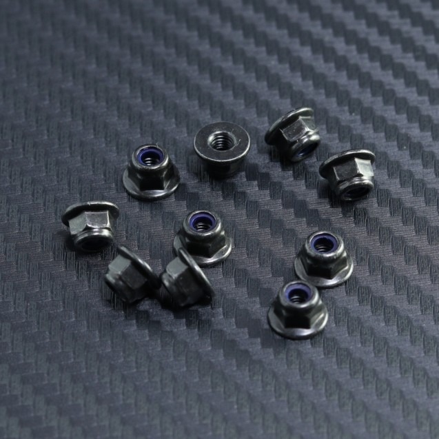 5.5mm Flanged M3 Nyloc (10pcs) 1 5.5mm Flanged M3 Nyloc (10pcs)