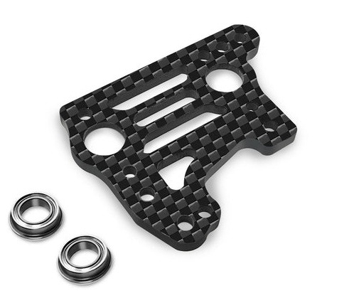 Getriebeplatte mit Lager - Graphit - MP11 - T-Work's 1 Gearbox Plate With Bearing - Graphite - MP11 - T-Work's
