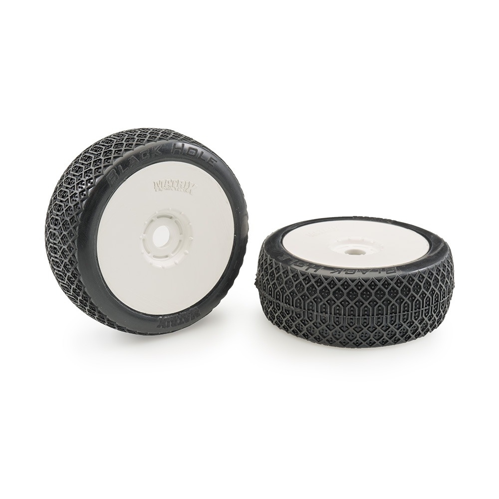 Matrix Blackhole (2) - Medium - 1:8 Buggy Pre-Glued White Wheels