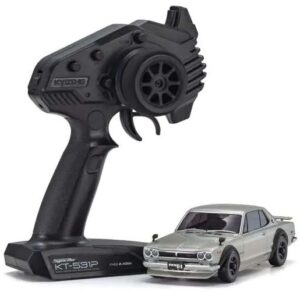 Kyosho Mini-Z AWD Nissan Skyline 2000GT-R KPGC10 Tuned Ver. Readyset - Silver - 32636S