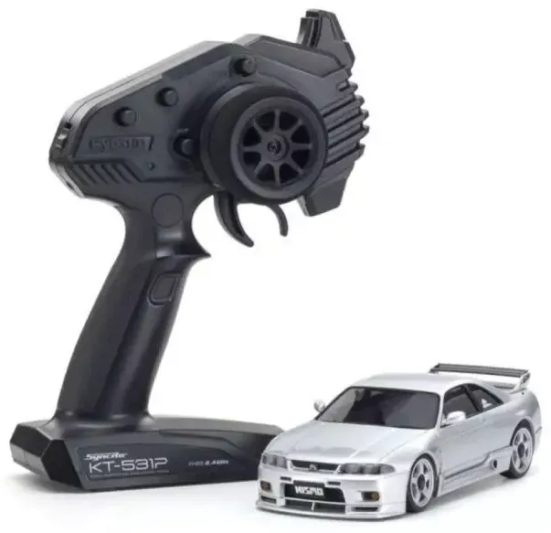 Kyosho Mini-Z AWD Nissan Skyline GT-R NISMO R33 Silver - MA-020N - 1:27 RTR Drift Car