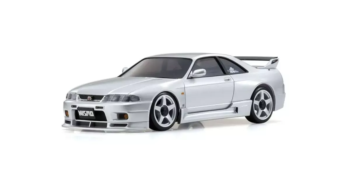 Kyosho Mini-Z AWD Nissan Skyline GT-R NISMO R33 Silver - MA-020N - 1:27 RTR Drift Car