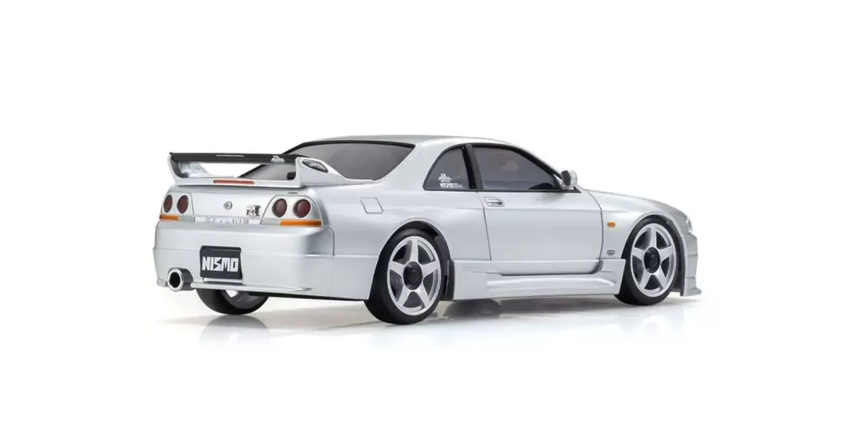 Kyosho Mini-Z AWD Nissan Skyline GT-R NISMO R33 Silver - MA-020N - 1:27 RTR Drift Car