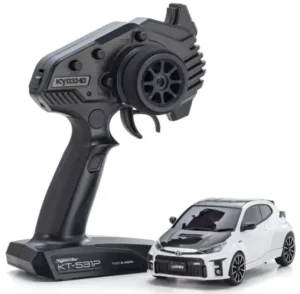 Kyosho Mini-Z AWD Toyota GRMN Yaris Rally Package Readyset - Platinum White Pearl Mica - 32648PW