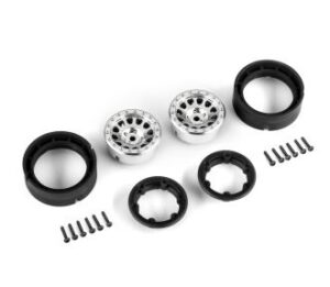 Satin Chrome 1.0" Method Beadlock Wheels (2) - Traxxas 9781-SATIN