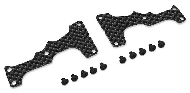 Querlenker-Versteifungen vorne unten Carbon 1,0 mm - MP11 - T-Work's 1 Suspension Arm Stiffeners Front Lower Carbon 1.0mm - MP11 - T-Work's