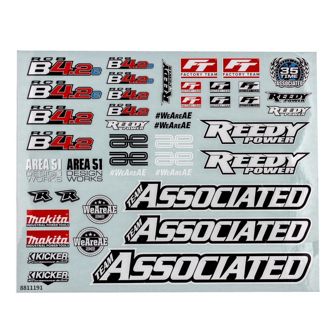 Decal Sheet - Team Associated RC8B4.2